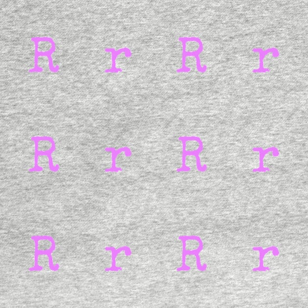 Pink Typewriter Letter R by anacarminda